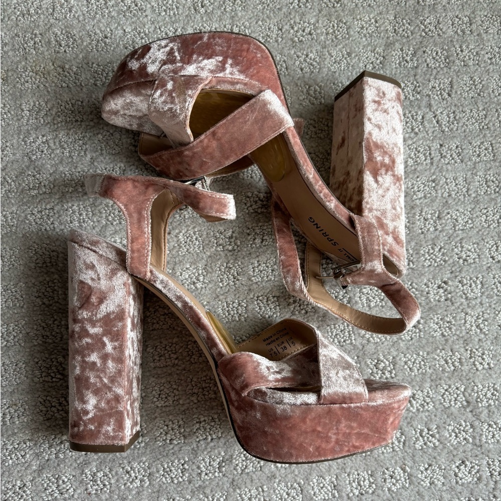 Call it spring velvet platforms